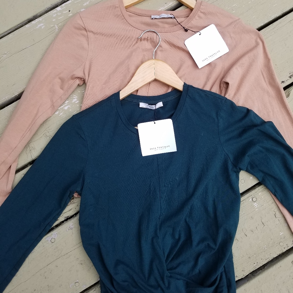 Zara Trafaluc cropped tshirt set (womens m)